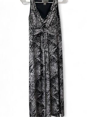 Christopher & Banks Black and White Printed Dress